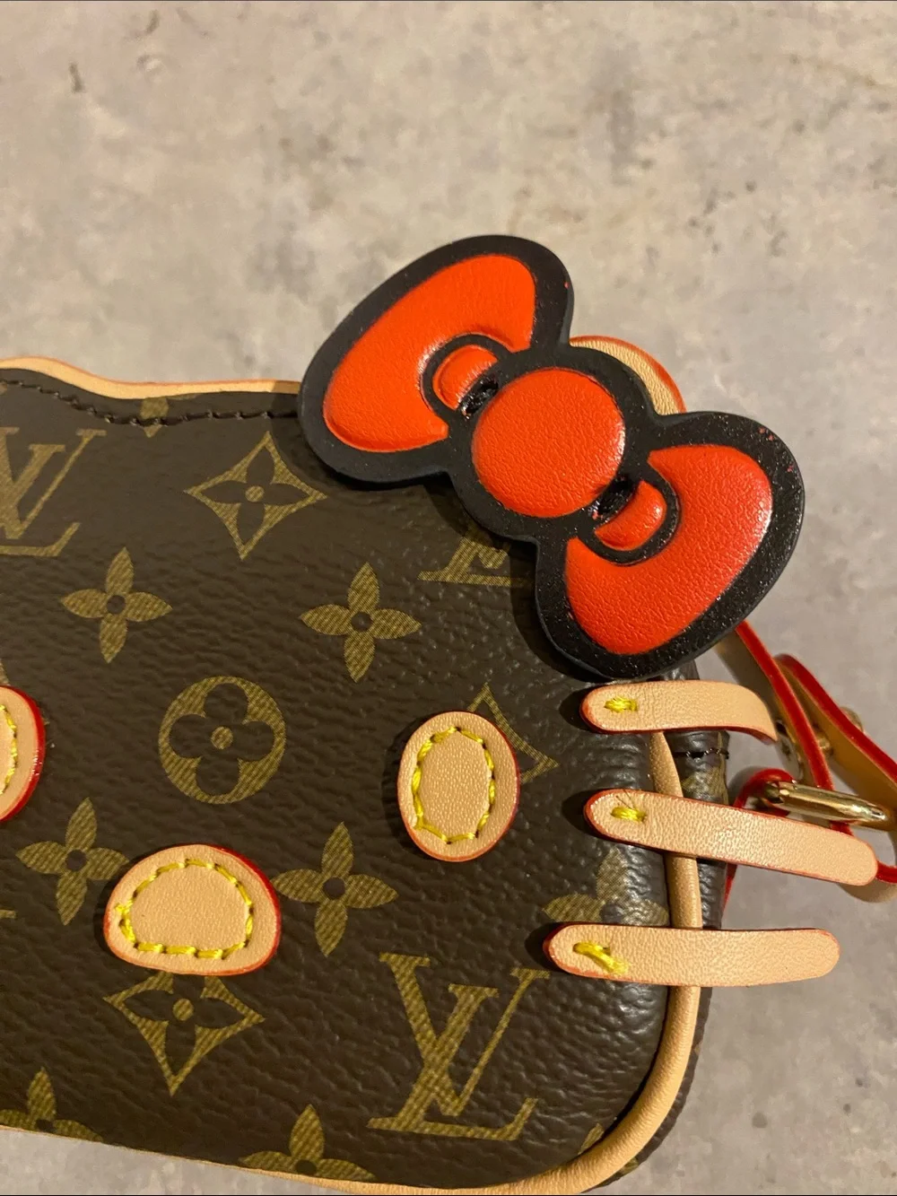 UPCYCLED Off Brand LV Hello Kitty Mini Bag